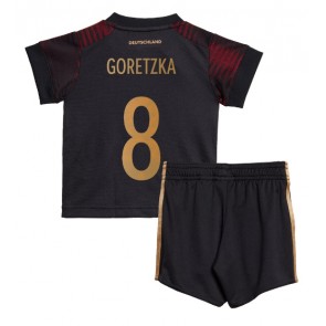 Germany Leon Goretzka #8 Replica Away Stadium Kit for Kids World Cup 2022 Short Sleeve (+ pants)